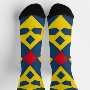 Chaussette Motif géométrique abstrait avec des couleurs vives