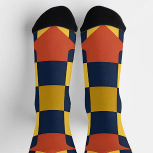 Chaussette Motif Géométrique Abstrait avec Flèches
