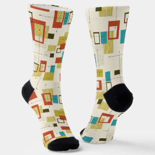 Chaussette Motif géométrique coloré moderne du milieu du sièc