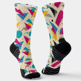 Chaussette motif géométrique des années 80