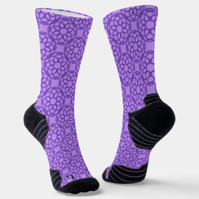 Chaussette Motif géométrique violet sans couture (Angulaire)