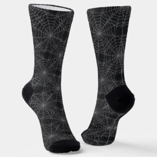 Chaussette Motif gothique Black and Grey Spiderweb