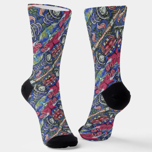 Chaussette motif graffiti (Angulaire)