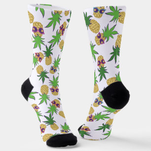 Chaussette Motif graphique Sunshine Pineapples