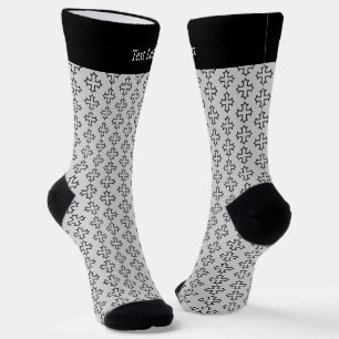 Chaussette Motif hiérarchique croisé copte