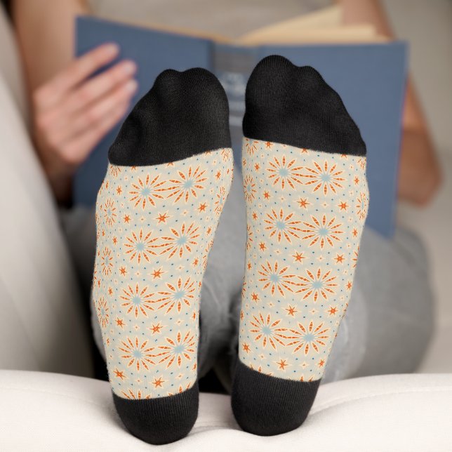 Chaussette Motif inspiré par Fireworks - Chaussettes durables (Fond)