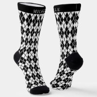 Motif Jacquard noir et blanc personnalisé