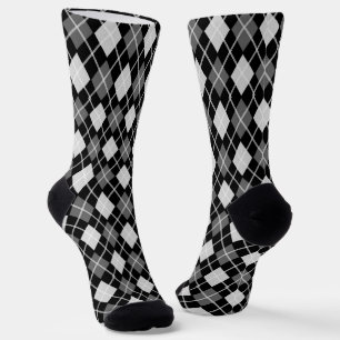Chaussette Motif Jacquard noir et gris sans joint