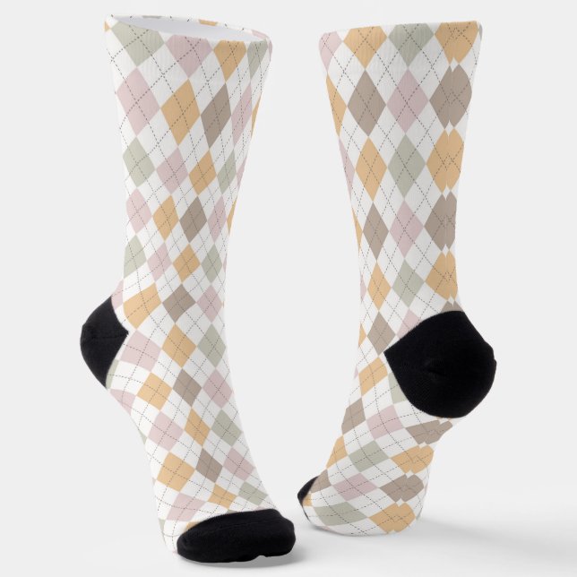 Chaussette Motif Jacquard Pastel (Angulaire)