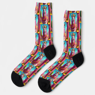 Chaussette Motif lama vêtu