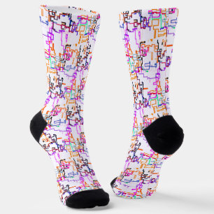 Chaussette Motif linéaire aléatoire