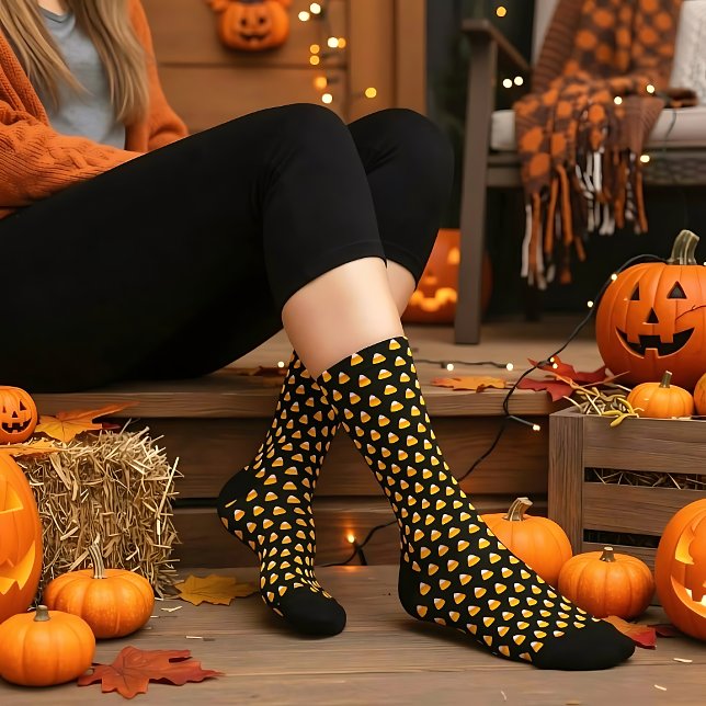 Chaussette Motif Maïs en Bonbon (Créateur téléchargé)