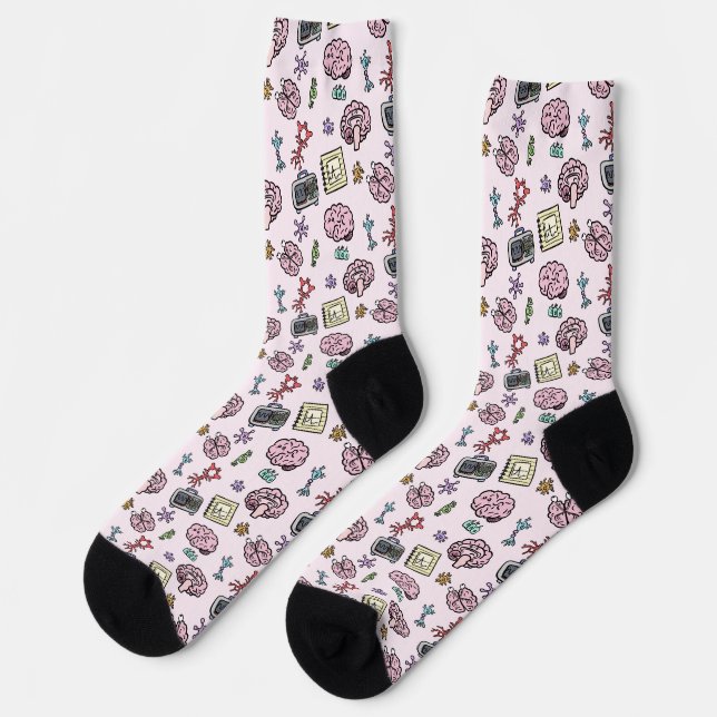 Chaussette Motif mignon de neurosciences (Gauche)