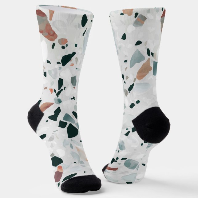 Chaussette Motif moderne Abstrait Terrazzo (Angulaire)