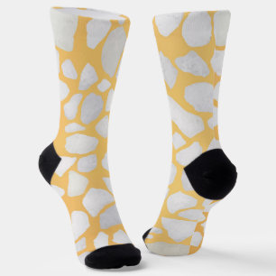 Chaussette Motif moderne Orange White Terrazzo