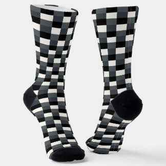 Chaussette Motif monochrome de gris, de noir et de blanc