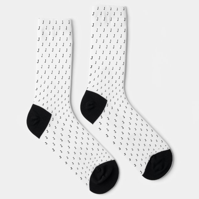 Chaussette Motif monographique personnalisé (Droite)