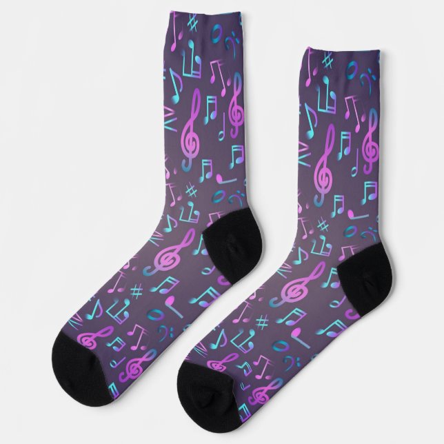 Chaussette Motif musical (Gauche)