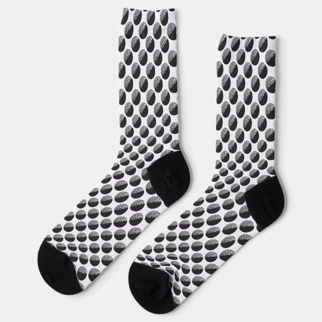 Chaussette Motif noir et blanc Many Moons (Gauche)