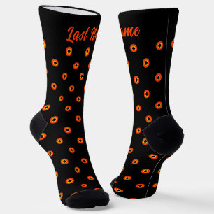 Chaussette Motif noir orange personnalisé