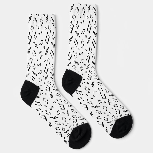 Chaussette Motif Notes musicales (Droite)