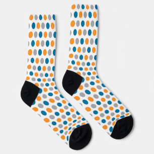Chaussette Motif orange et bleu