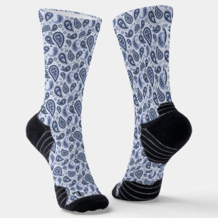 Chaussette Motif Paisley Bleu