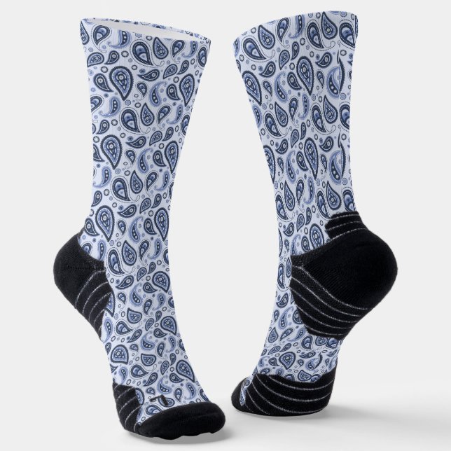 Chaussette Motif Paisley Bleu (Angulaire)