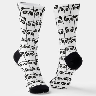 Chaussette Motif Panda noir et blanc