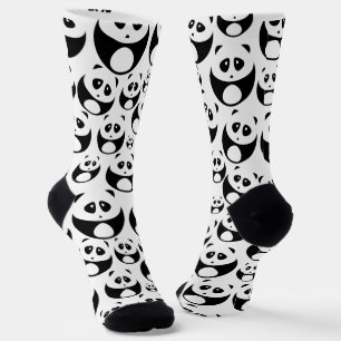 Chaussette Motif Panda noir et blanc Kawaii