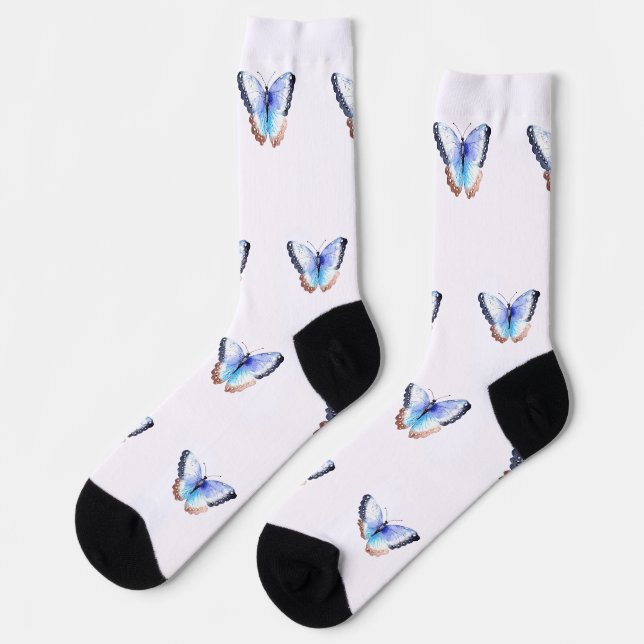Chaussette Motif papillon aquarelle (Gauche)