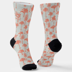 Chaussette Motif Pastel Palm Tree