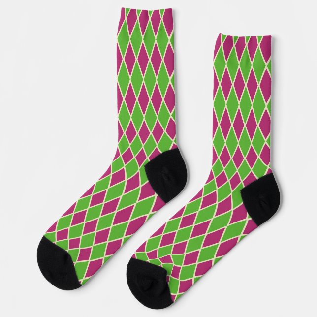 Chaussette Motif Pastel Prépa Golf Argyle (Gauche)