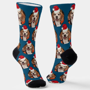 Chaussette Motif photo pour animaux de compagnie Bleu Rouge C