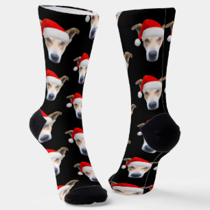 Chaussette Motif photo pour animaux de compagnie Noir Rouge N