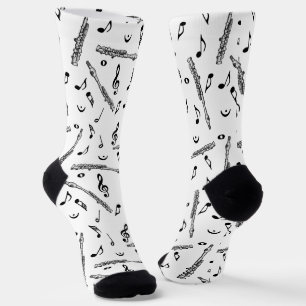 Chaussette Motif Piccolo Music Note