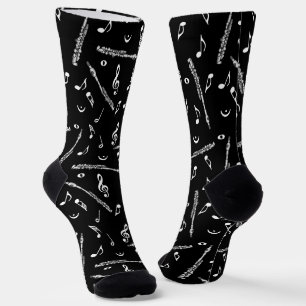 Chaussette Motif Piccolo Music Note