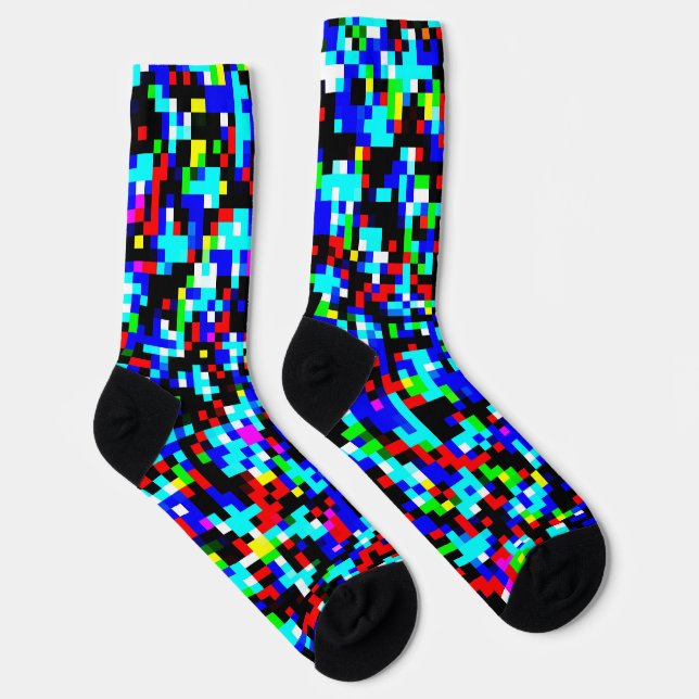 Chaussette Motif Pixel multicolore (Droite)