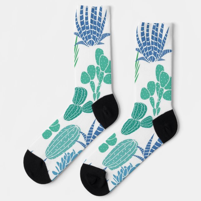 Chaussette motif plante (Gauche)