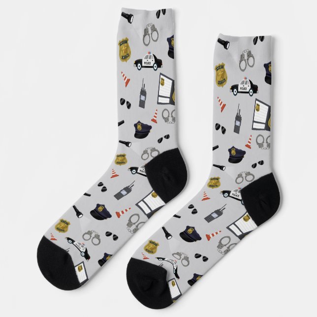 Chaussette Motif Policier Policier Flic (Gauche)