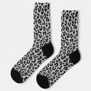 Chaussette Motif Poster de animal de Grey Grey Ash Leopard Ch