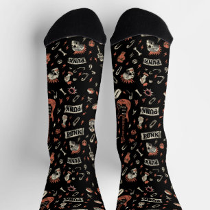 Chaussette Motif Punk Rock - Bold & Rebellieux