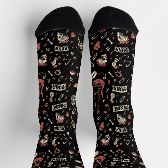 Chaussette Motif Punk Rock - Bold & Rebellieux (Haut)