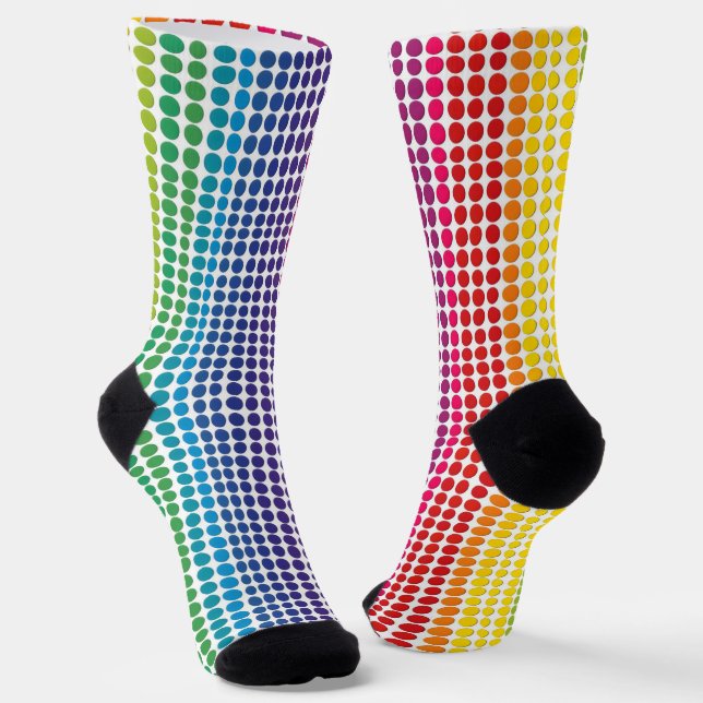 Chaussette Motif Rainbow Dots (Angulaire)