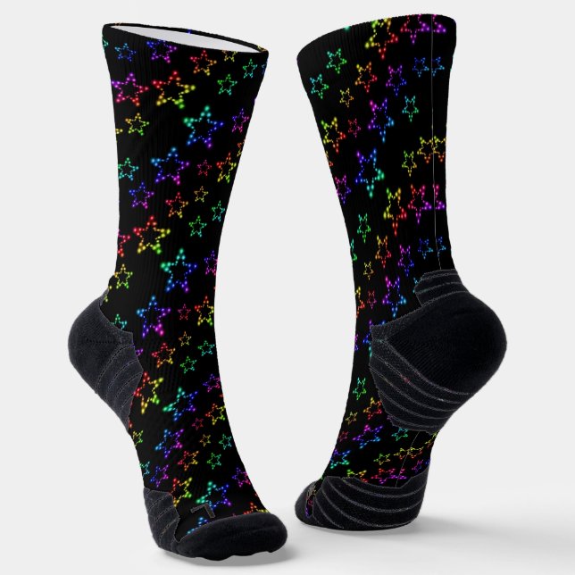 Chaussette Motif Rainbow Stars (Angulaire)