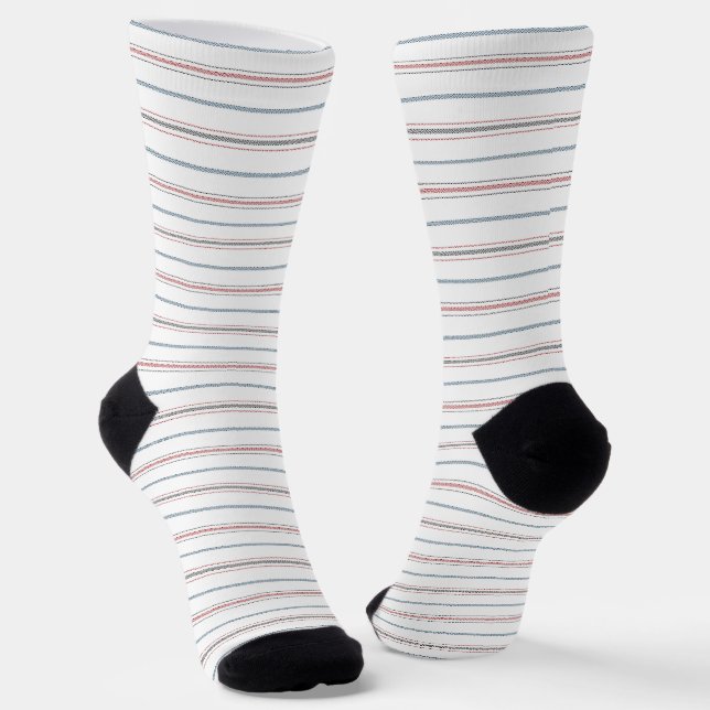Chaussette Motif rayé élégant. (Angulaire)