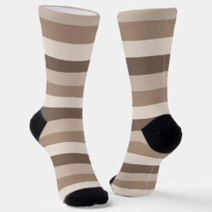 Chaussette Motif rayé tons terre neutres Design