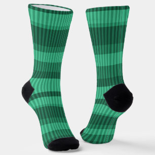 Chaussette Motif rayé vertical de nuances vertes
