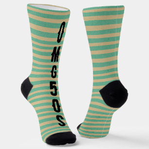 Chaussette Motif rayé vintage cool mode des années 50