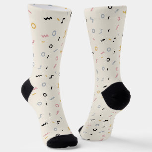 Chaussette Motif Retro Squiggle